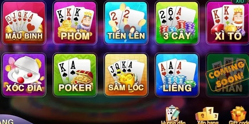 Top những game bài đổi thưởng ăn khách trong năm 2025