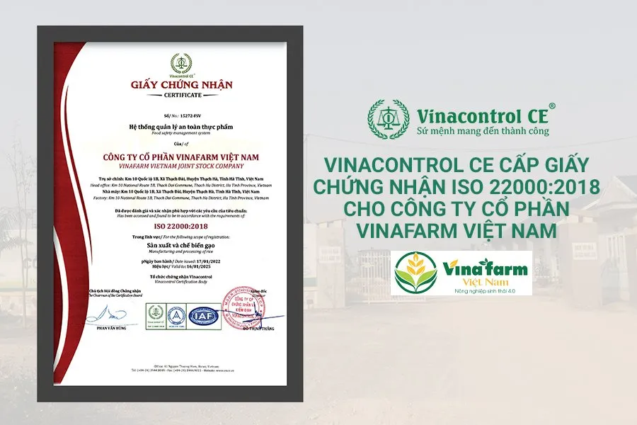 Vinacontrol CE là bên thứ ba tiến hành chứng nhận an toàn thực phẩm theo chỉ định của Nhà nước