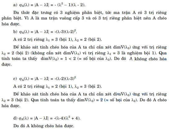 Ma trận có thể chéo hoá được