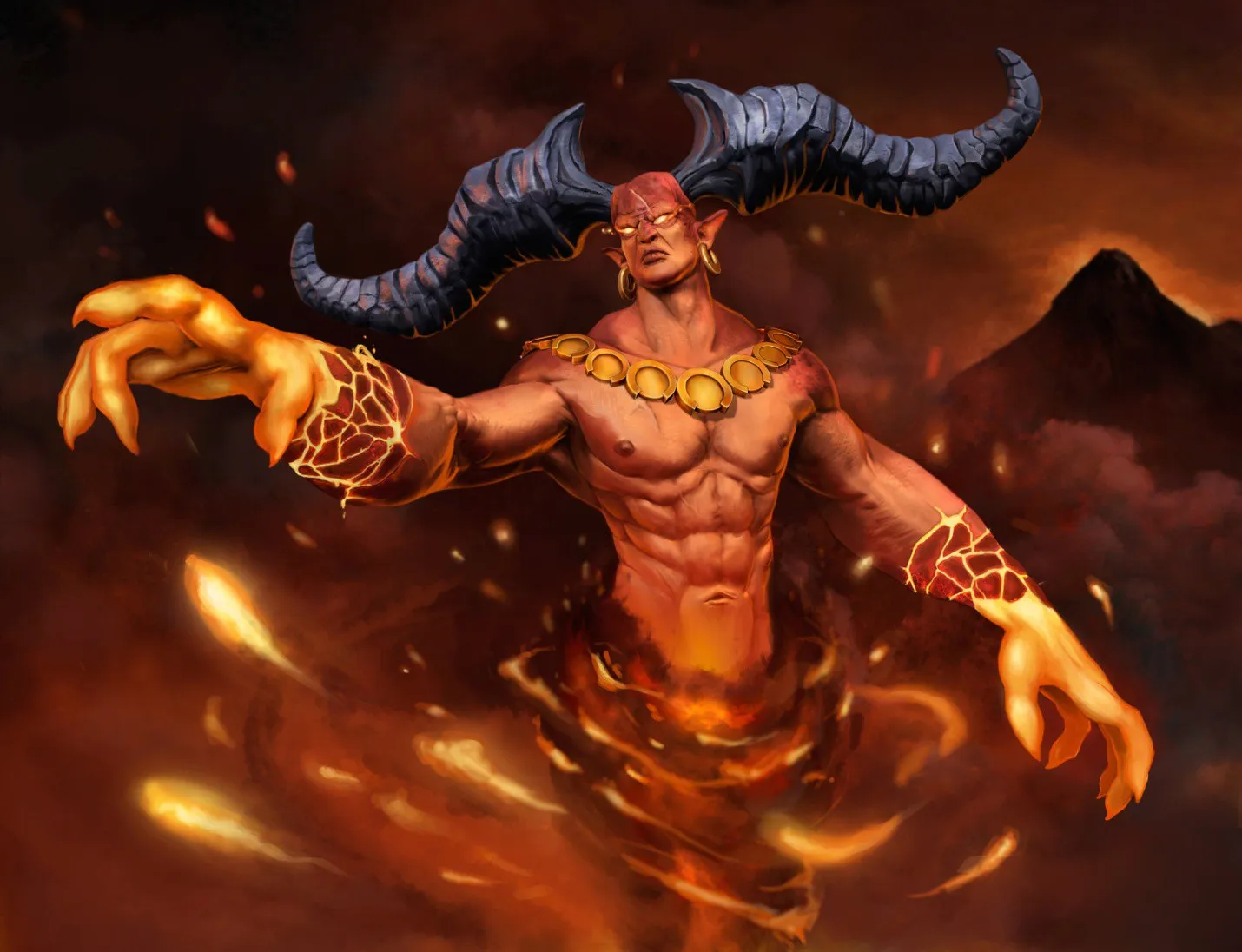 Hình ảnh minh họa Ifrit quyền năng trong thần thoại