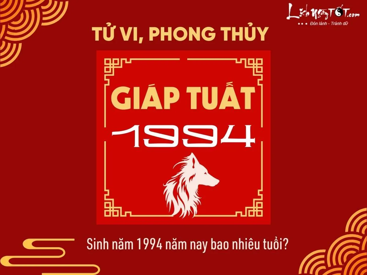 Thông tin tử vi và phong thủy cho những người sinh năm 1994