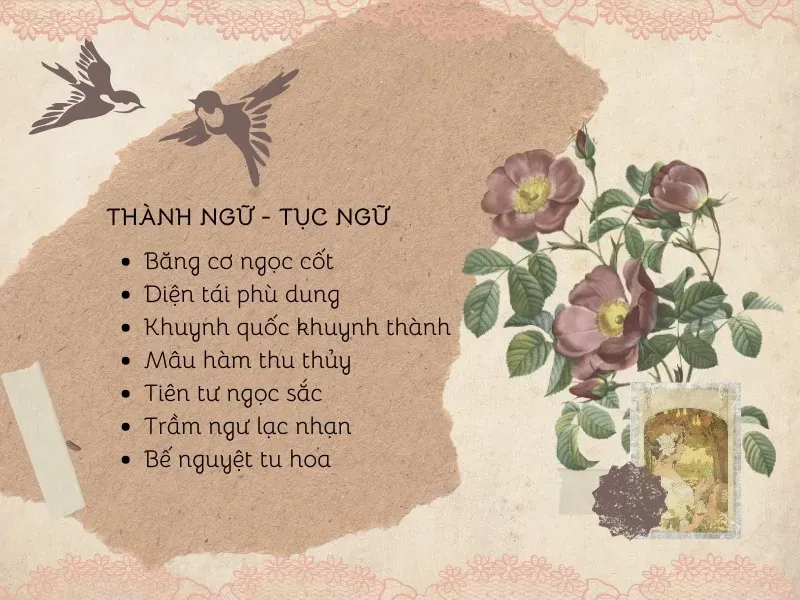 Các thành ngữ miêu tả vẻ đẹp của người phụ nữ luôn tinh tế và trau truốt