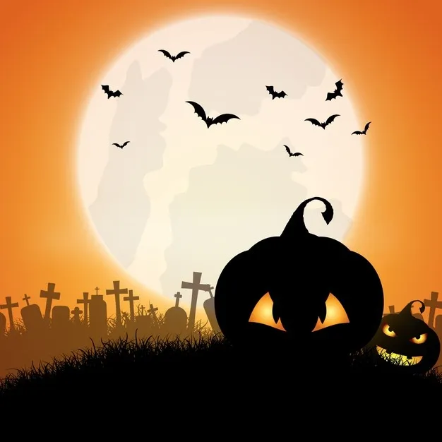 Hình ảnh minh họa về Halloween với những quả bí ngô Jack O' Lanterns.