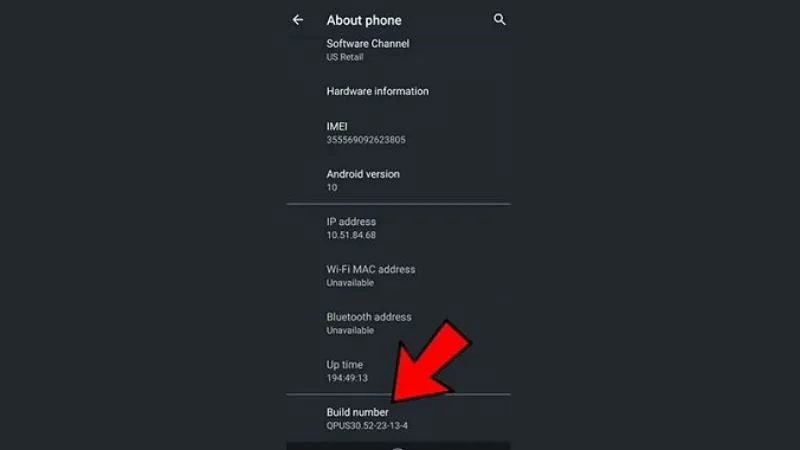 Kích hoạt tùy chọn nhà phát triển trên điện thoại Samsung