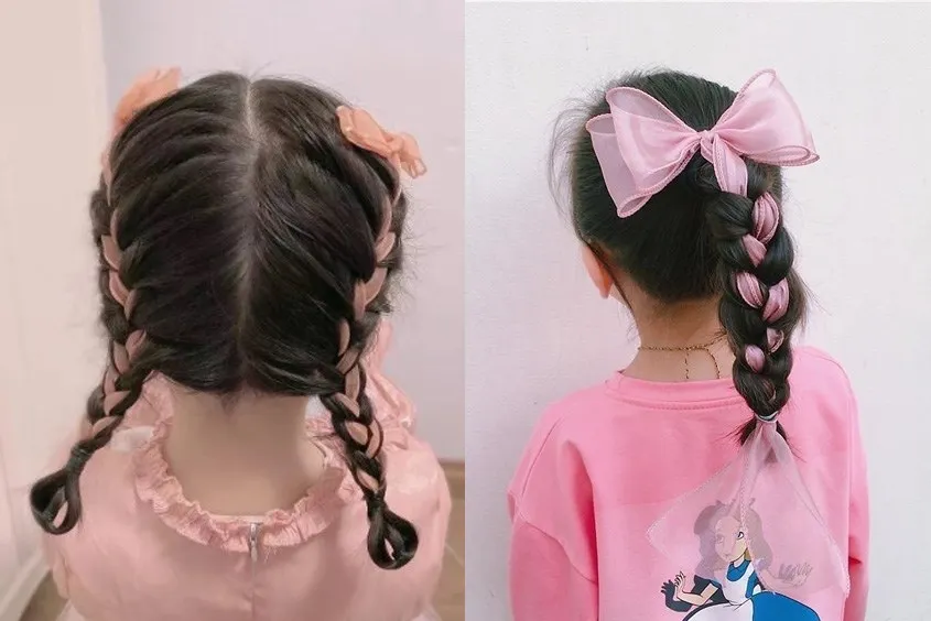 Kiểu tóc đi tiệc cho bé gái siêu đáng yêu