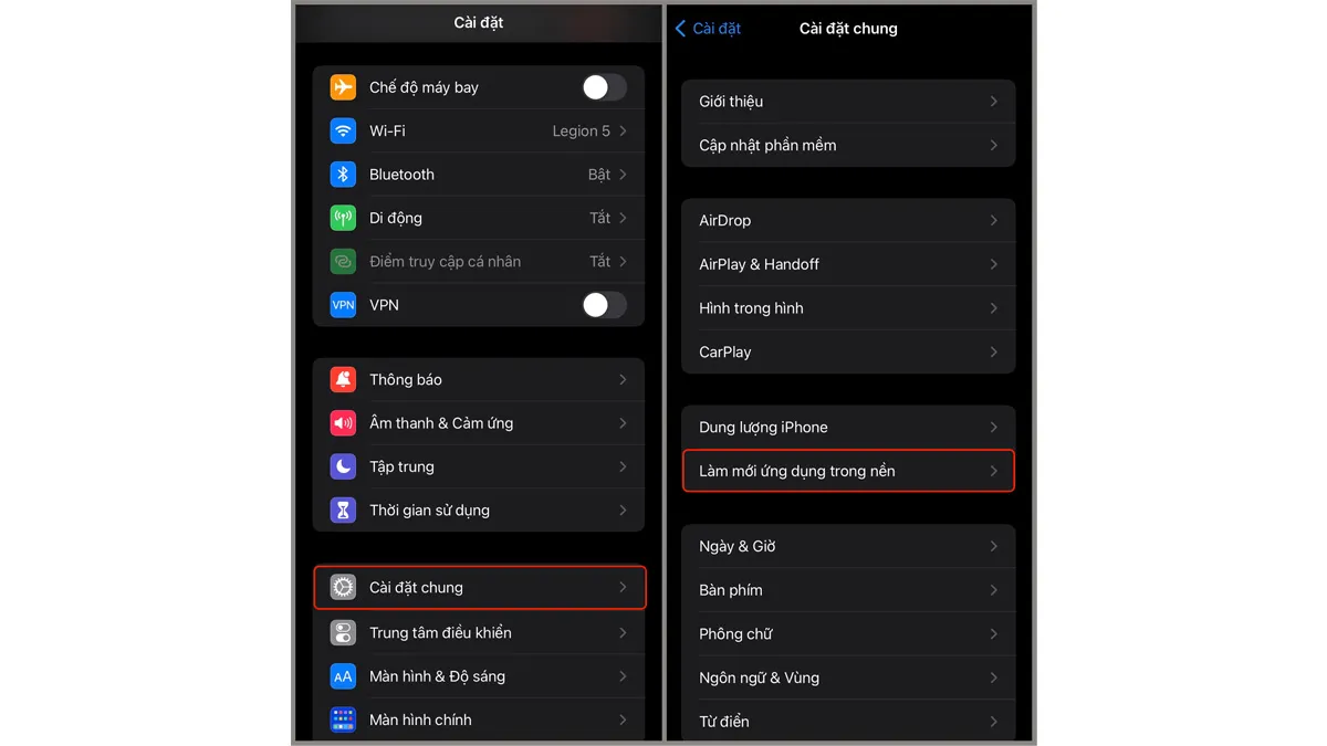 ứng dụng chạy nền trên điện thoại