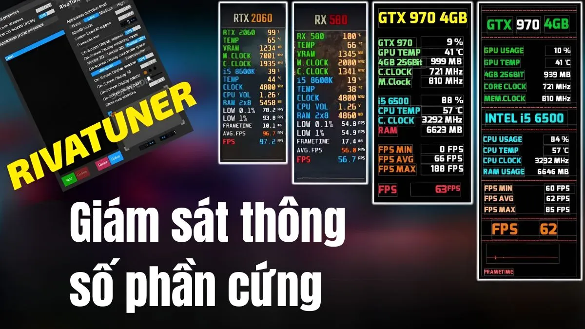 Hiển thị thông số phần cứng trực tiếp